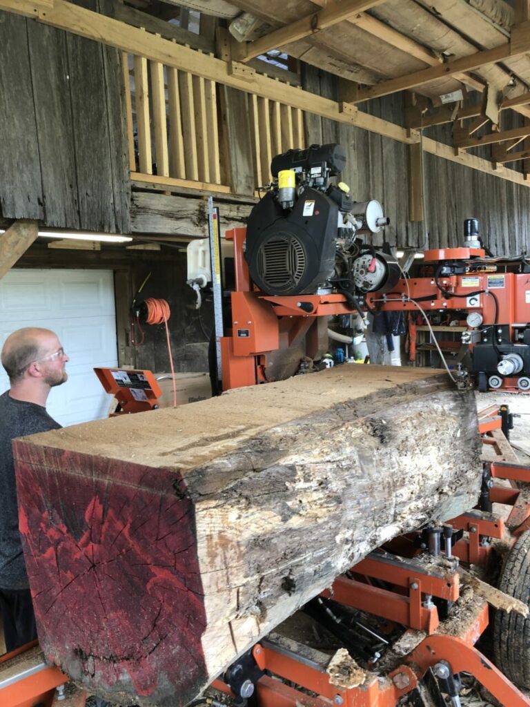 restoration sawmill big log on woodmizer 768x1024